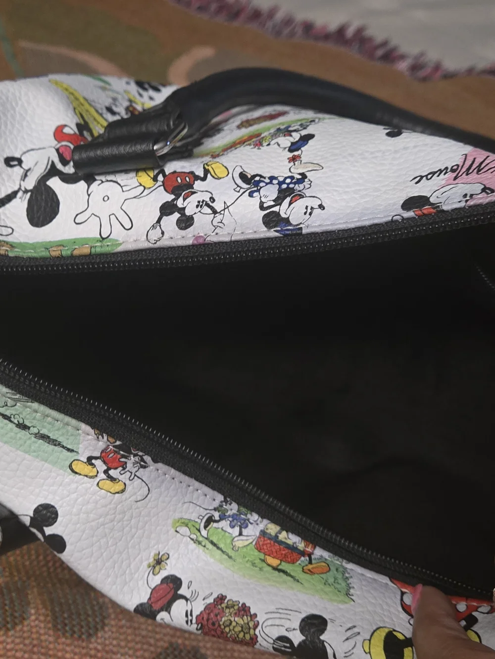 Authentic Disney Parks Comic-Print Mickey & Minnie Satchel